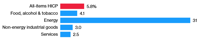 Inflácia v eurozóne sa zrýchlila viac ako sa očakávalo; Zdroj: Eurostat cez Bloomberg