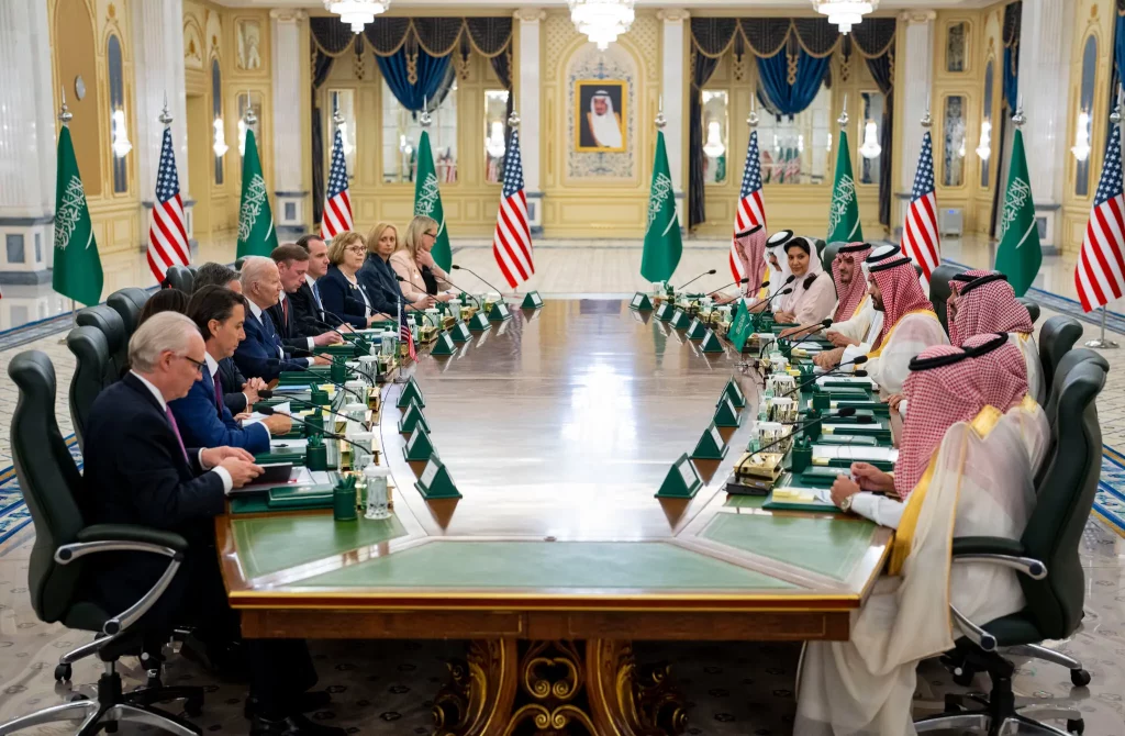 Biden sa v Saudskej Arábii stretol s korunným princom Mohammedom bin Salmanom; Zdroj: Doug Mills/The New York Times