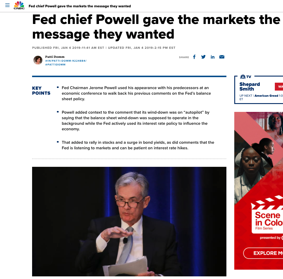 Jerome Powell oznamuje ukončenie zužovania monetárnej politiky